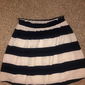 Dark navy and white striped skirt